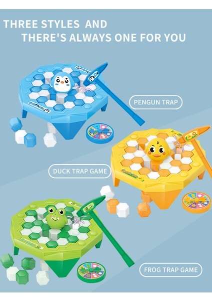 Xıdkıu Xıdkıu Mini Ice Breaking Penguin Rescue Küçük Penguin Knocking Oyun Aile Çocuk Etkileşimli Çocuk Masaüstü Oyunu (Yurt Dışından)