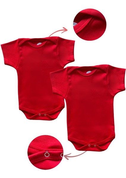 Kısa Kollu 2'li Organik Pamuk Çıtçıtlı Bebek Body&zıbın