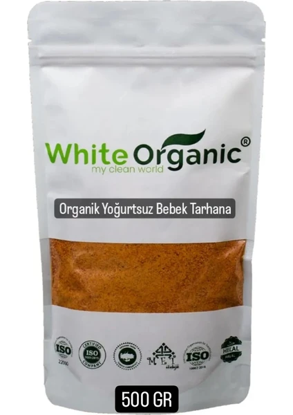 Organik Yoğurtsuz Bebek Tarhanası 500 gr +6 Ay Vegan  Sebzeli Tuzsuz