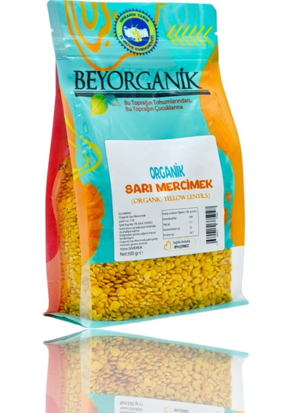 Organik Sarı Mercimek 500gr