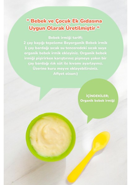 Organik Bebek Irmik 350gr 3*lü Paket