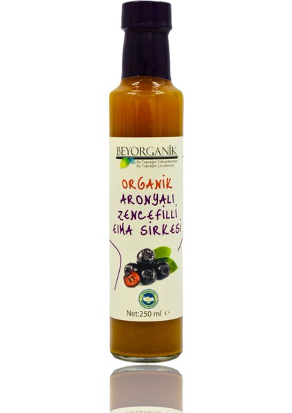 Organik Aronyalı Zencefilli Elma Sirkesi 250ml