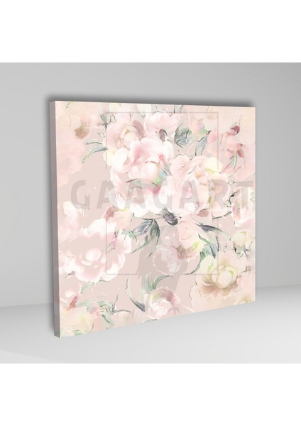 Tekli Kare Kanvas Tablo Açık Renk Pembe Renkte Soft Çiçekler fiyatları
