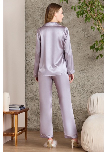 Saten Biyeli Pijama Takımı - 1200 fiyatları