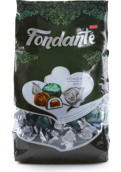 Fondante Çikolata Dolgulu Naneli 1000 gr (1 Poşet)