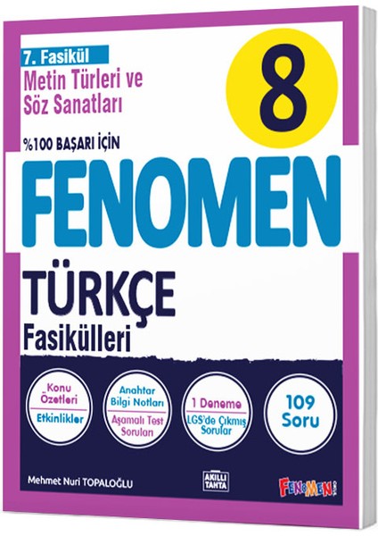 Gama Yayınları 8. Sınıf Türkçe 7.fasikül (Metin Türleri ve Söz Sanatları)