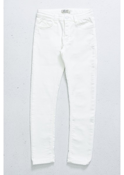 Streç Pamuklu Dar Paça Slim Fit Jean Kız Çocuk Kot Pantolon
