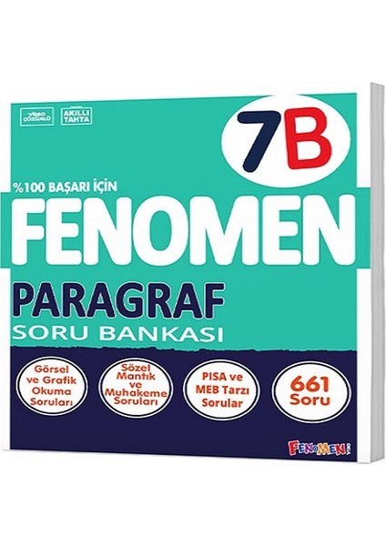 Gama Yayınları Fenomen 7. Sınıf Fenomen Paragraf Soru Kitabı