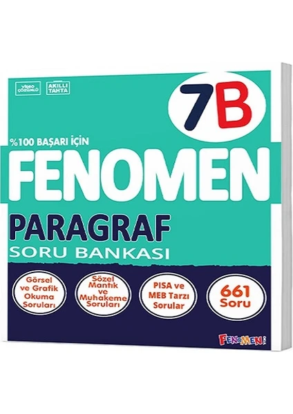 Gama Yayınları Fenomen 7. Sınıf Fenomen Paragraf Soru Bankası (B)