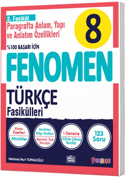 Okul 8. Sınıf Türkçe 3. Fasikül Paragrafta Anlam Yapı ve Anlatım Özellikleri 2023