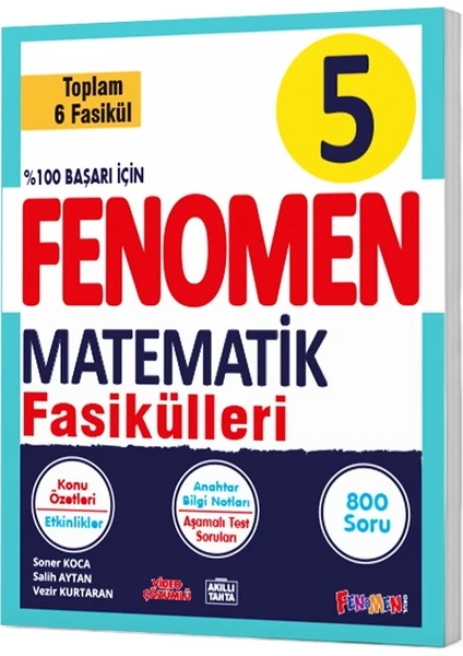 Fenomen Yayıncılık 5. Sınıf Matematik Konu Özetli Soru Bankası Fasikülleri 6 Fasikül