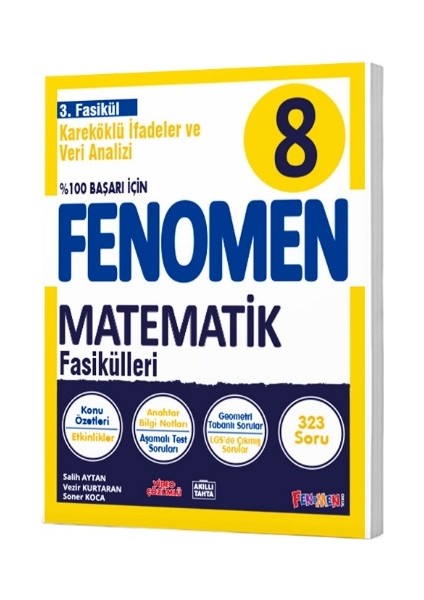 Gama Yayınları Fenomen 8. Sınıf LGS Matematik 3. Fasikül Konu Özetli Soru Bankası