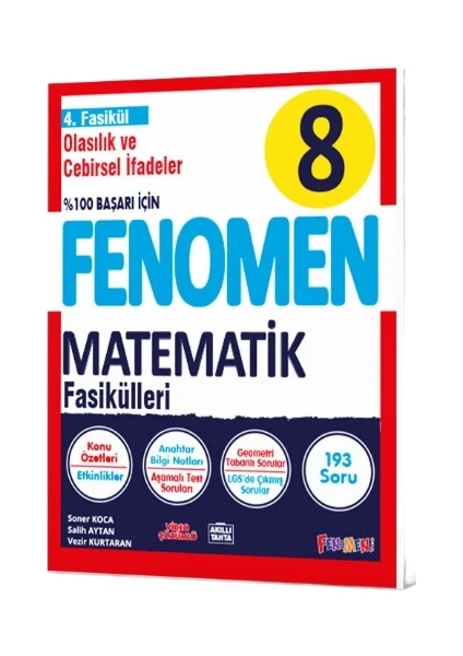 Fenomen Yayıncılık 8. Sınıf Lgs Matematik 4. Fasikül Konu Özetli Soru Bankası