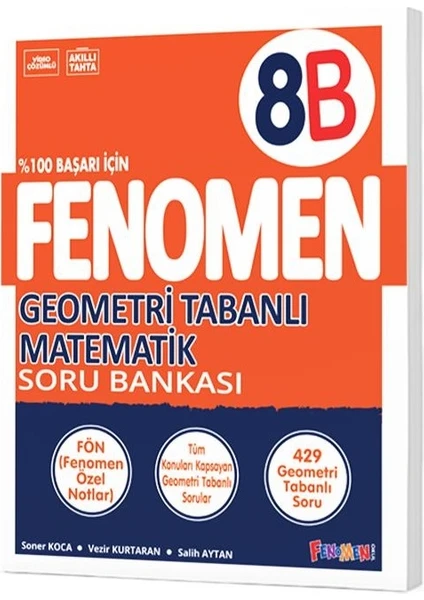 Gama Yayınları Fenomen 8. Sınıf LGS Geometri Tabanlı Matematik Soru Bankası