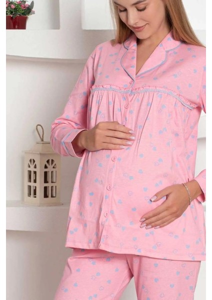 2796 Pembe Hamile Lohusa Pijama Tk