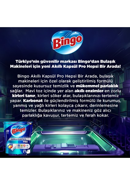 Akıllı Kapsül Pro Bulaşık Makinesi Deterjanı Tableti 36'lı