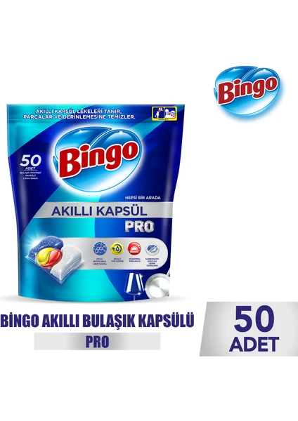 Akıllı Kapsül Pro Bulaşık Makinesi Deterjanı Tableti 50'li