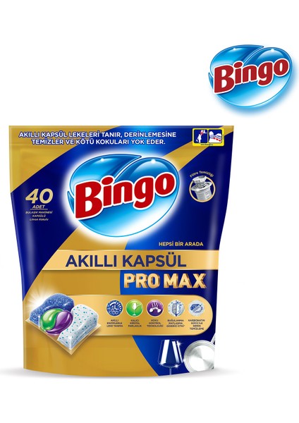 Akıllı Kapsül Pro Max Bulaşık Makinesi Deterjanı Tableti 40'lı