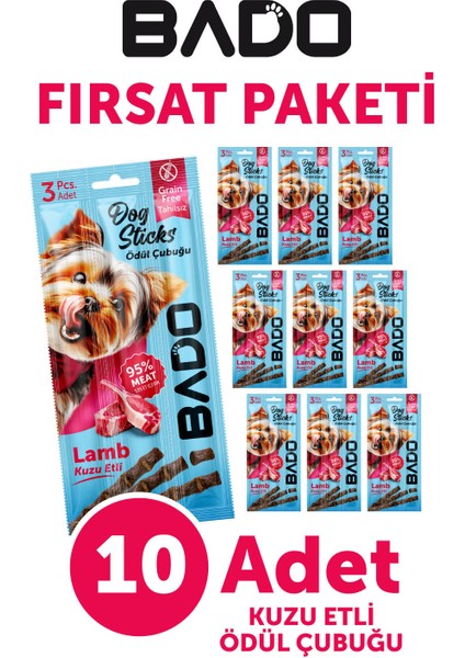 Köpek Ödül Çubuğu Kuzu Etli 3X5GR 10LU