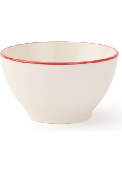 Hızlı Kase - Krem / Kırmızı - 10 cm