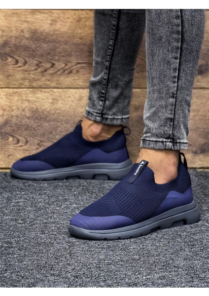 Unisex Ortopedik Bağcıksız Triko Spor Ayakkabı-Lacivert fiyatları