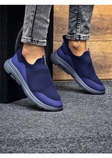 Unisex Ortopedik Bağcıksız Triko Spor Ayakkabı-Lacivert modelleri