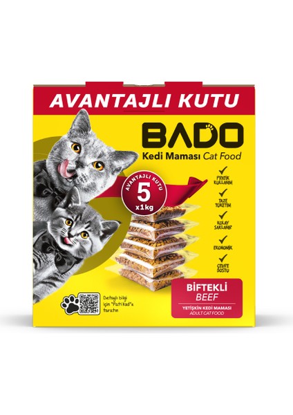 Yetişkin Kedi Maması Etli 5x1kg