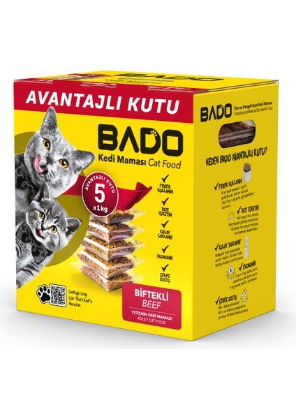 Yetişkin Kedi Maması Etli 5x1kg