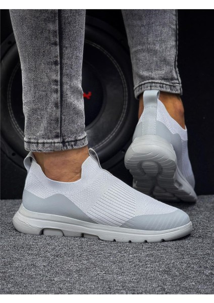 Erkek Ortopedik Bağcıksız Triko Spor Ayakkabı-Buz fırsatları