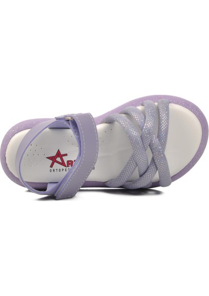 24-401-P Lila Ortopedik Taban Kız Çocuk Sandalet