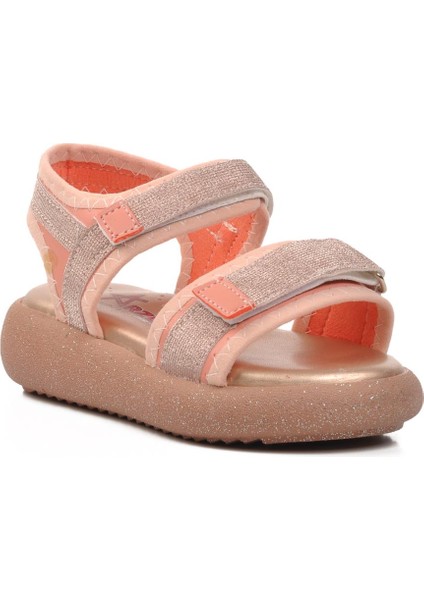24-402-P Pudra Simli Ortopedik Taban Çocuk Sandalet