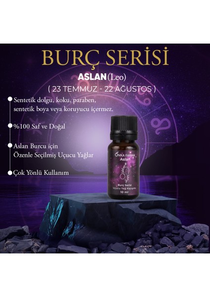 Aslan Burcu Uçucu Yağ Karışımı 10 ml - Burç Serisi Aromaterapi
