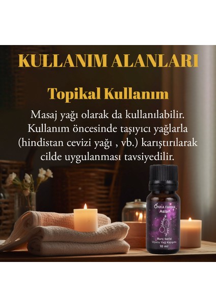 Aslan Burcu Uçucu Yağ Karışımı 10 ml - Burç Serisi Aromaterapi