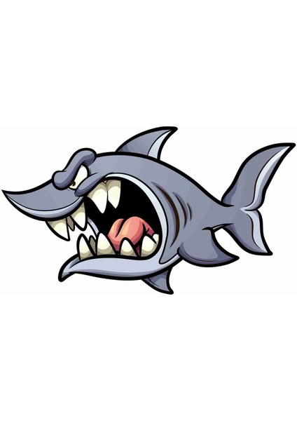 Köpek Balığı Shark Araba Oto Motosiklet Karavan Sticker 00447