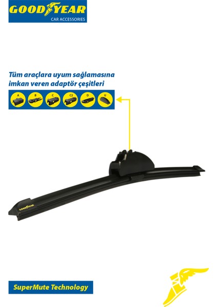 Audı A1 Supermute Ön Ve Arka 3'Lü Muz Silecek Takımı 2011-2018 Hatchback (5 Kapı) (600Mm+400Mm+380Mm)