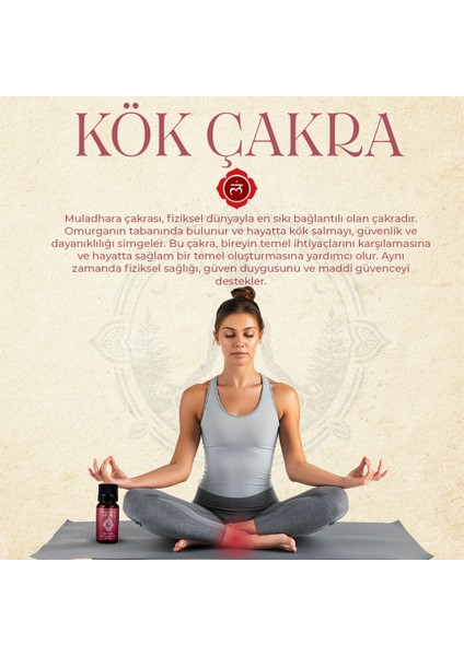 Kök Çakra Aromaterapi Yağ Karışımı 10 ml