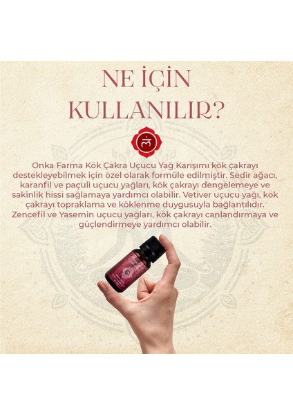 Kök Çakra Aromaterapi Yağ Karışımı 10 ml