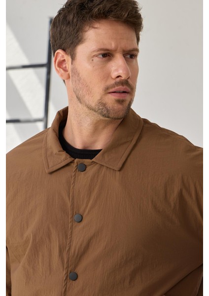 Erkek Paraşüt Mont Ceket Kahverengi modelleri