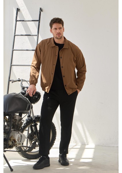 Erkek Paraşüt Mont Ceket Kahverengi indirimleri