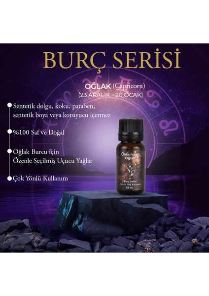 Oğlak Burcu Uçucu Yağ Karışımı 10 ml - Burç Serisi Aromaterapi