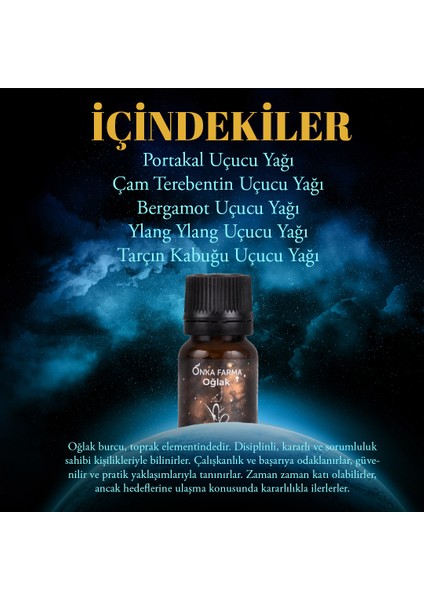 Oğlak Burcu Uçucu Yağ Karışımı 10 ml - Burç Serisi Aromaterapi