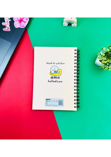 Küçük Bi Yıkıldım Tasarımlı Spiralli Defter