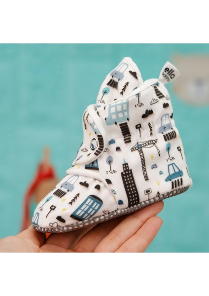 Organik Pamuk Bebek Pandufu, Kaydırmaz Taban, Yenidoğan Patiği, Ev Kreş Ayakkabısı, Şehir Hayatı fırsatları