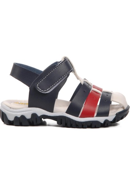 24-417-B Lacivert-Beyaz-Kırmızı Ortopedik Çocuk Sandalet fiyatları