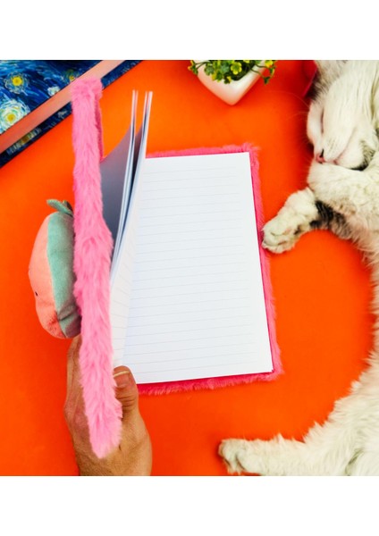 Sevimli Meyve Kabartmalı Peluş Defter