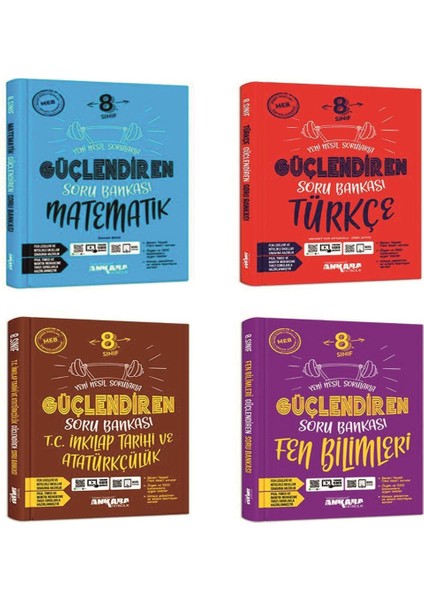 8.Sınıf Güçlendiren Serisi 4'Lü Soru Bankası Seti 2024-2025 Güncel Baskı