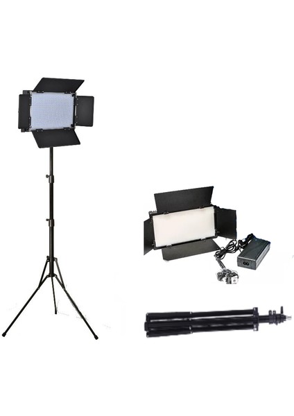 Profesyonel LED Işık 600 Ledli Dslr Fotoğraf Makinesi Video Kamera Işığı + 2m Işık Ayağı