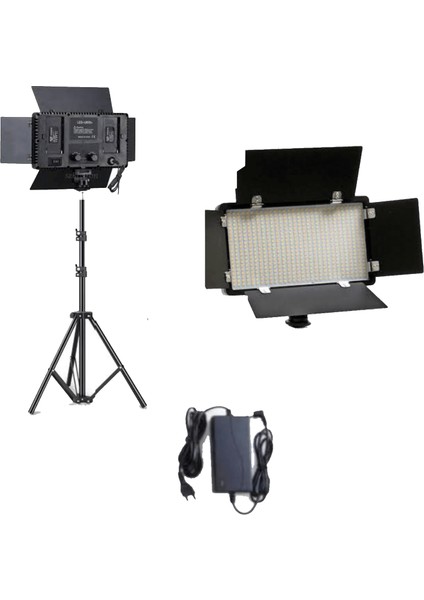 Profesyonel LED Işık 600 Ledli Dslr Fotoğraf Makinesi Video Kamera Işığı + 2m Işık Ayağı