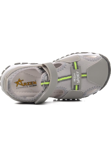 24-418-P Açık Gri Ortopedik Erkek Çocuk Sandalet