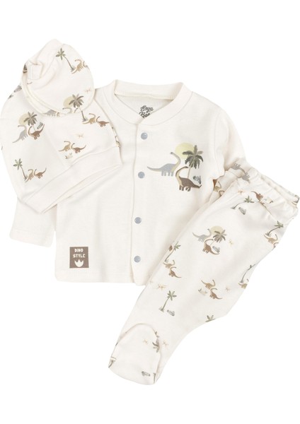 Erkek Bebek 5li Zıbın Set Bej